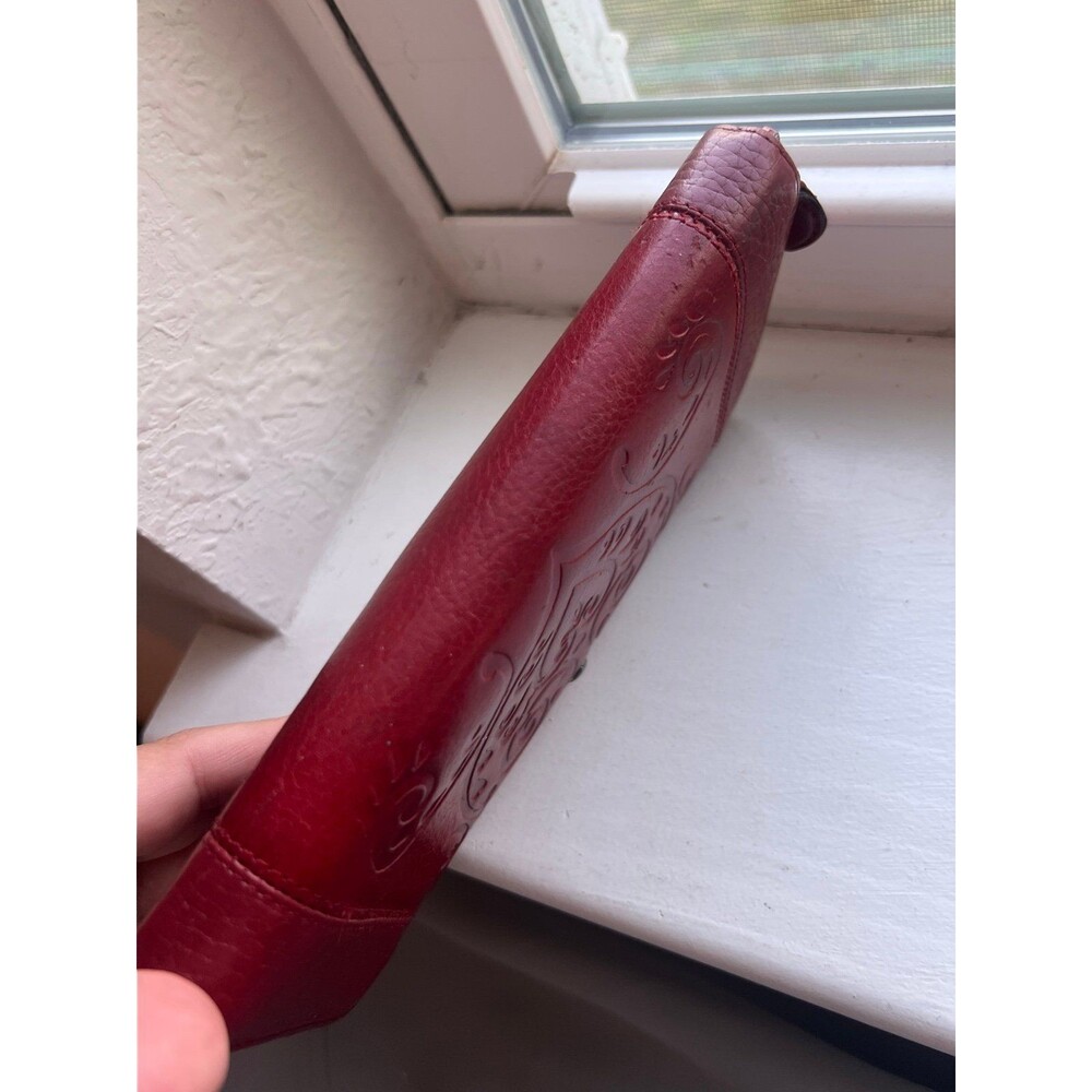 Brighton Large Leather All Around Zip Wallet in Lipstick Red - Picture 10 of 12